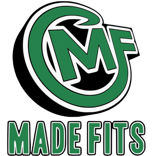 Logo for MadeFits Custom Apparel and Merch.